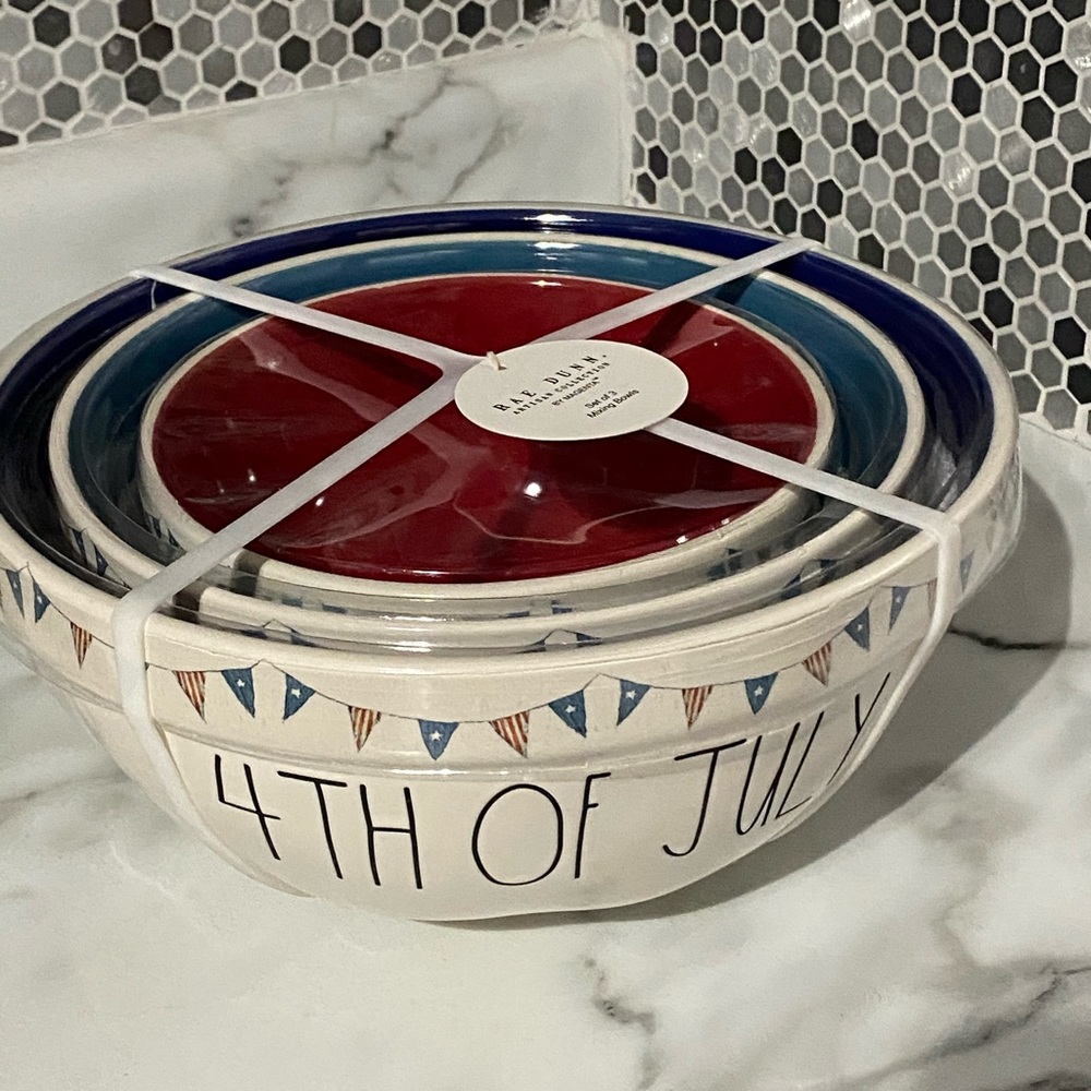 RAE DUNN 4th Of JULY Mixing Bowls